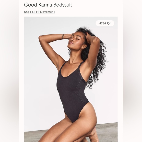NWOT Free People Good Karma bodysuit - Picture 2 of 5